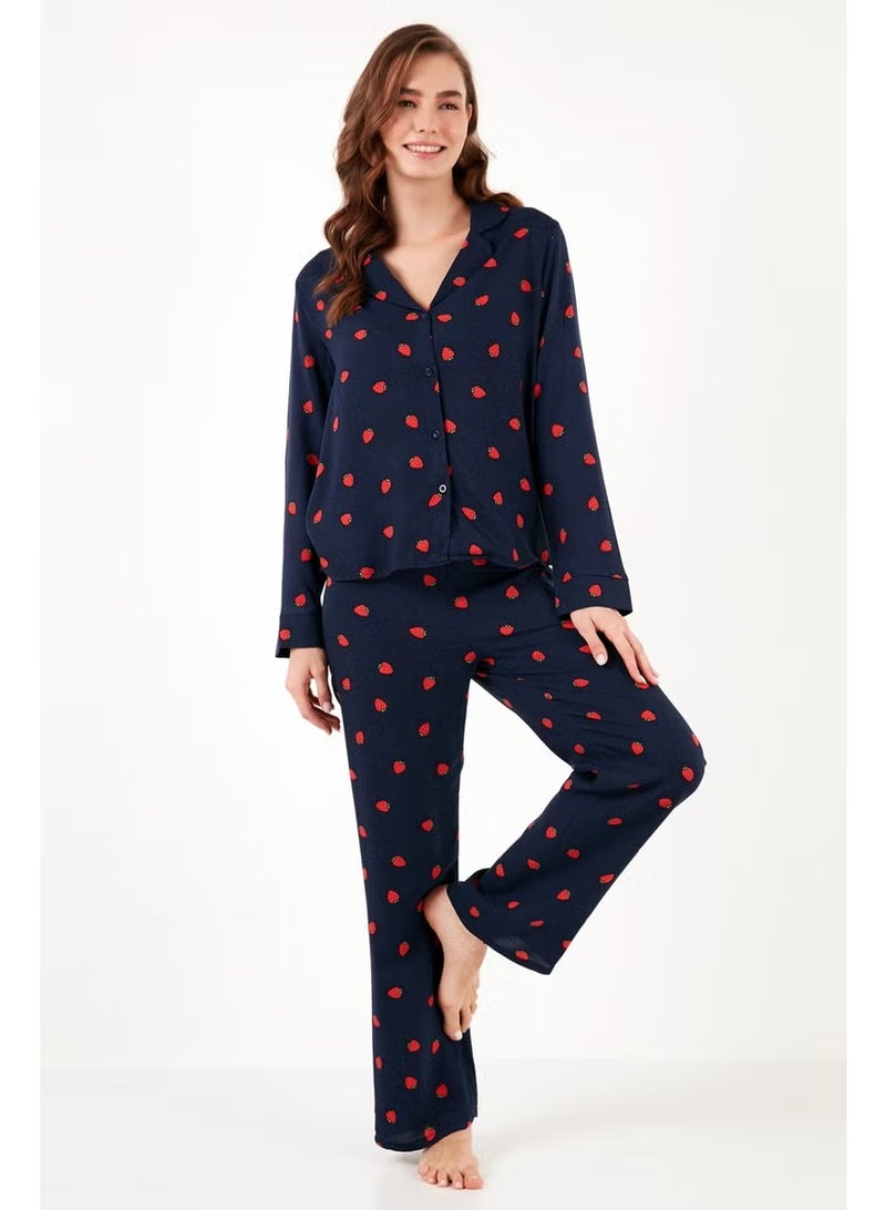 Lela Reguar Fit Soft Textured Pajama Set Women's Pajama Set 611PT288Y - Image 2